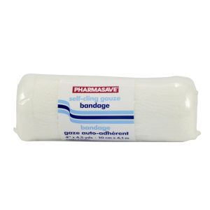 Pharmasave Bandage Rolls Self-Cling 4Inx4.5Yds (10Cmx4.1M)