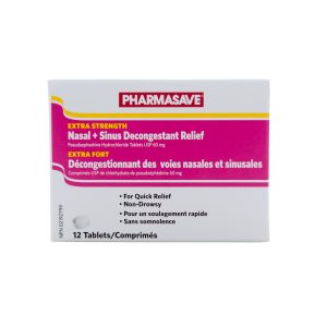 Pharmasave Nasal & Sinus Decongestant 60Mg Tablets 12S