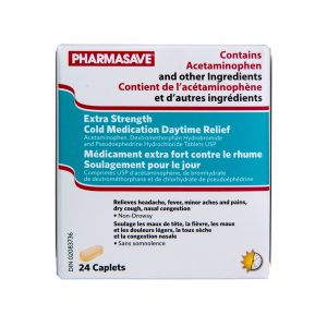 Pharmasave Cold Medication - Daytime - Extra Strength Caplet 24S