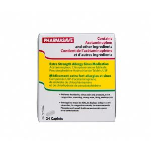 Pharmasave Allergy/Sinus - Extra Strength Caplets 24S