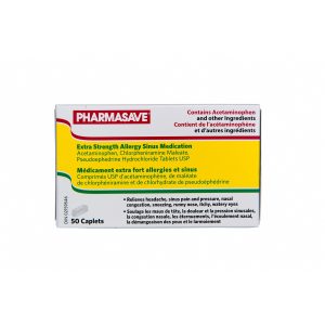 Pharmasave Allergy/Sinus - Extra Strength Caplets 50S