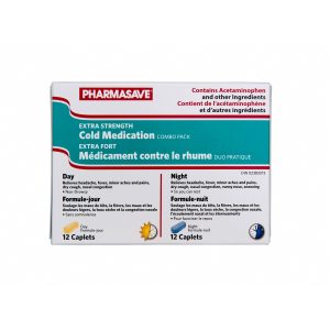 Pharmasave Cold Medication - Day/Night Combo - Extra Strength Caplet 12+12S