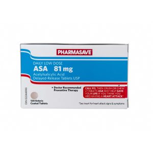 Pharmasave Asa Daily Low Dose Tablet 81Mg 120S