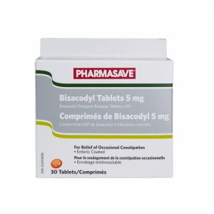 Pharmasave Bisacodyl Laxative Tablet 5Mg 30S