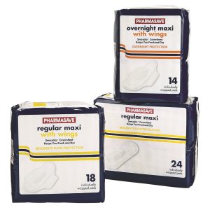 Pharmasave Maxi Pad - Regular W/Wings 18S