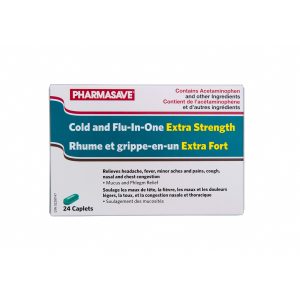Pharmasave Cold & Flu-In-One - Extra Strength Caplets 24S