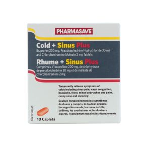 Pharmasave Cold + Sinus Plus Caplets 10S