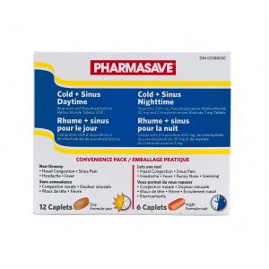 Pharmasave Cold + Sinus Day/Night Tablets 12 + 6S