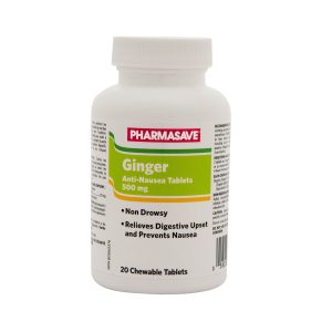 Pharmasave Wellquest Ginger Anti-Nausea Chewable Tablets 500Mg 20S