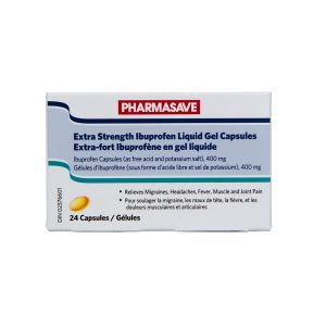 Pharmasave Ibuprofen Liquid Gel Capsules 400Mg 24S