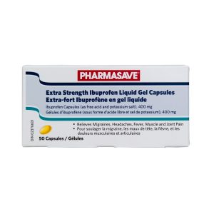 Pharmasave Ibuprofen Liquid Gel Capsules 400Mg 50S
