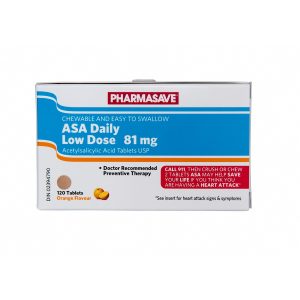 Pharmasave Asa Daily Low Dose 81Mg Chewable 120S