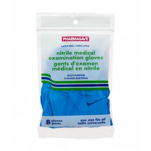 Pharmasave Nitrile Gloves Powder Free - One Size Fits All - 8/Bag
