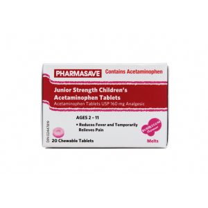 Pharmasave Acetaminophen - Junior Strength Melts 160Mg Tablets Bubblegum20S