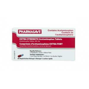 Pharmasave Rapid Action Acetaminophen - 500Mg Extra Strength Gelcaps 80S