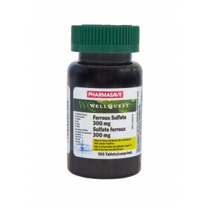 Pharmasave Wellquest Ferrous Sulfate 300Mg Tablets 100S