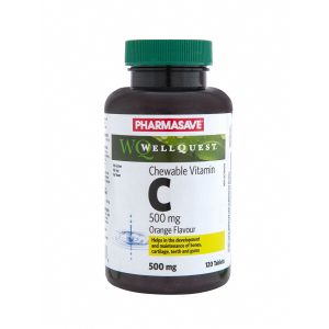 Pharmasave Wellquest Vitamin C Chewable 500Mg Orange Tablets 120S