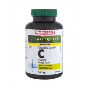 Pharmasave Wellquest Vitamin C Chewable 500Mg Orange Tablets 200S
