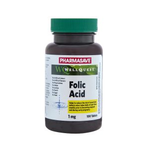 Pharmasave Wellquest Folic Acid 1Mg Y/F Ngmo Tablets 100S