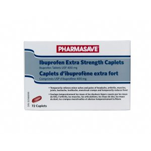 Pharmasave Ibuprofen Caplet 400Mg 72S