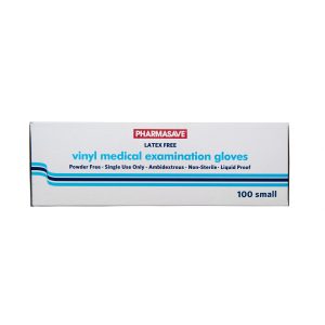 Pharmasave Vinyl Medical Exam Gloves - Small 100S