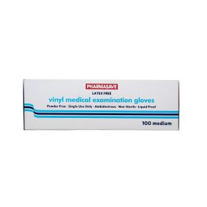 Pharmasave Vinyl Medical Exam Gloves - Medium 100S