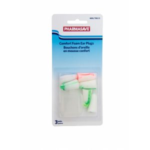 Pharmasave Comfort Foam Ear Plugs - Multicolored 3Pr