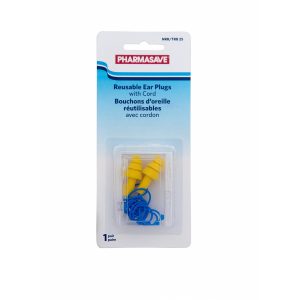 Pharmasave Reusable Ear Plugs With Cord 1Pr