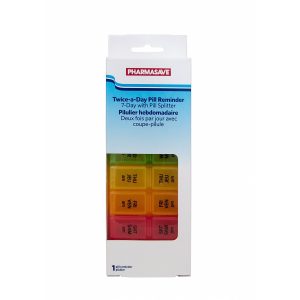Pharmasave Twice A Day Weekly Pill Reminder With Splitter