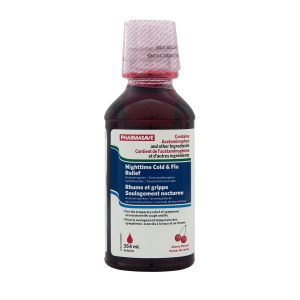 Pharmasave Nighttime Cold & Flu Relief 650Mg - Cherry 354Ml