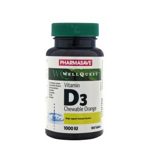 Pharmasave Wellquest Vitamin D3 1000Iu - Chewable - Orange 100S