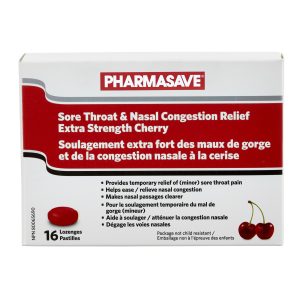 Pharmasave Sore Throat Lozenges - Extra Strength - Cherry 16S