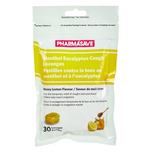 Pharmasave Menthol Cough Lozenges - Honey Lemon 30S