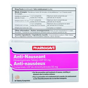 Pharmasave Anti-Nauseant Tablets 30S