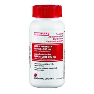 Pharmasave Acetaminophen - Ex Str – Easy Tabs - 500Mg Tablets 200S